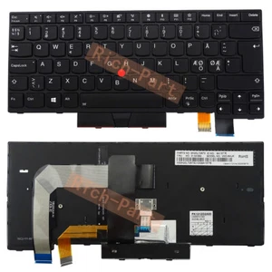 Nordic Backlit W/Trackpoint Keyboard for Lenovo Thinkpad T470/T480/A475 - Picture 1 of 5