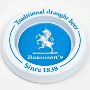 Vintage ROBINSON'S Traditional Draught Beer MELAMINE Snack Bowl Ashtray UNICORN - Picture 1 of 2