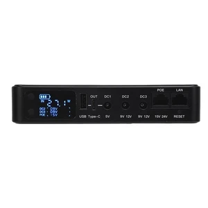 (US Plug)UPS Power Supply Digital 18000mAh POE15V 24V USB 5V 9V 12V Output BT5 - Picture 1 of 12