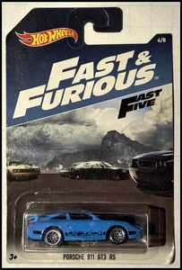 Hot Wheels Blue Porsche 911 GT3 RS Fast & Furious 4/8 Package Issues - Picture 1 of 1