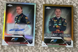 2023 Topps Chrome Dennis Hauger Refractor Auto And Gold /50! - Bild 1 von 2