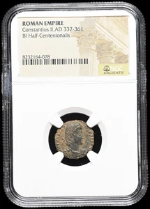 ROMAN EMPIRE. Constantius II. AD 337-361. Half Centenionalis, NGC Certified - Picture 1 of 2