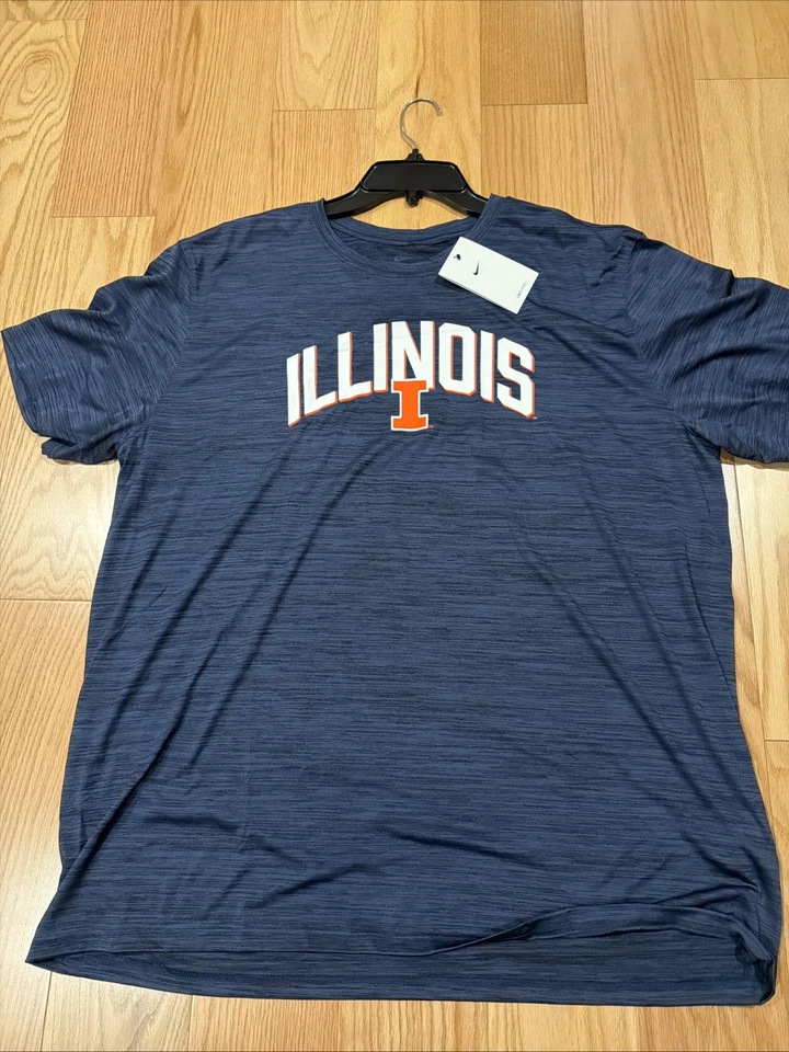 Nike NCAA Illinois Fighting Illini Team Issue Velocity Training Shirt XXL DO1570 - Image 1 of 4