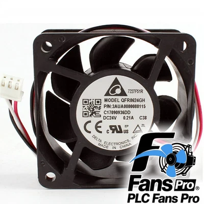 1PCS Brand New DELTA QFR0624GH DC24V 0.21A 3AUA0000088115 Inverter Cooling Fan - Image 1 of 3