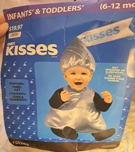 Hersheys Beso Halloween Disfraz Bebés y Niños Pequeños Talla 6-12 MO Hershey Kiss NUEVO - Imagen 1 de 15