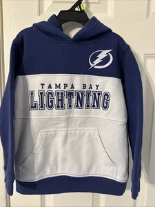 Tampa Bay Lightning Hoodie Sweatshirt Youth Small 4-5 Blue NHL Hockey - Picture 1 of 4
