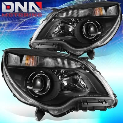 For 2010-2015 Chevy Equinox LTZ Black/Clear Projector Headlight Headlamps Pair - Image 1 of 4