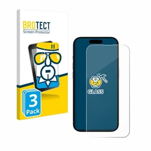 3x Schutzglas Panzer für Apple iPhone 15 / 15 Pro 9H Display Echt Glas - Afbeelding 1 van 7