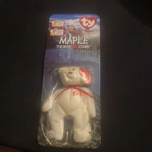 MAPLE THE BEAR-1996 MCDONALDS TY BEANIE BABY WITH RARE ERROR OAK BROOK - Picture 1 of 3