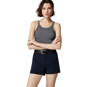 J Crew Navy Blue 4-Inch Stretch Chino Short Womens Size 8 Classic Preppy - Picture 1 of 14