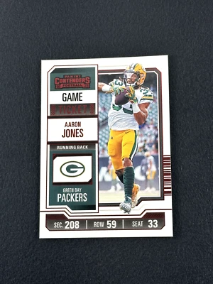 2023 Panini Contenders AARON JONES Red Game Ticket #36 Green Bay Packers - Image 1 of 2