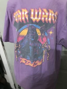 Official Star Wars T-Shirt Large Purple The Dark Side - Picture 1 of 3