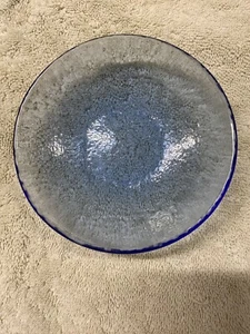 Fire & Light Glass - Cobalt Small Plate" 4 3/4" Diameter -Used - Picture 1 of 3