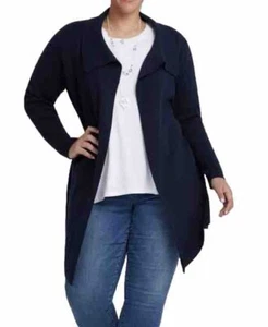 Plus Sz Taking Shape M 20 Eden Belt Virtuelle Cotton Knit Cardy Cardi Jacket NWT - Picture 1 of 6