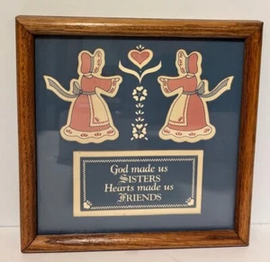 "God Made us Sisters Hearts made us Friends" by Peaceful family in Frame - Picture 1 of 2