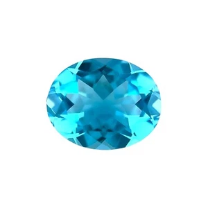 NATURAL Swiss Blue Topaz 10x8mm Oval Cut 2.6-2.8ct Loose Calibrated Gemstone - Picture 1 of 3