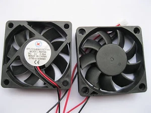 2 pcs Brushless DC Cooling Fan 9 Blade 5V 6015S 60x60x15mm 2 Wire Sleeve Bearing - Picture 1 of 3