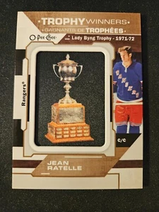 22-23 O-Pee-Chee Trophy Patch Jean Ratelle Lady Byng Trophy  - Bild 1 von 2