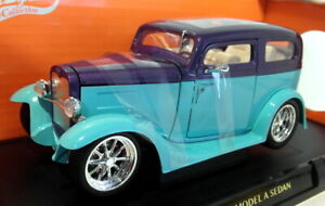 Lucky Diecast 1/18 Scale 92848 1931 Ford Model A Sedan Hot Rod Turquoise Purple