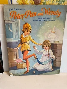 J M Barrie's Peter Pan And Wendy Beautifully Illustrated In Colour 1930's/40's - Foto 1 di 8