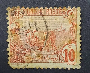 Rare 1906 Tunisia, 10c Tunisian Stamp Used And Cancelled In Malta Valletta - Picture 1 of 2