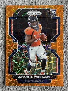 2021 Panini Prizm Javonte Williams Orange Lazer Prizm Rookie RC #345 Broncos - Picture 1 of 2