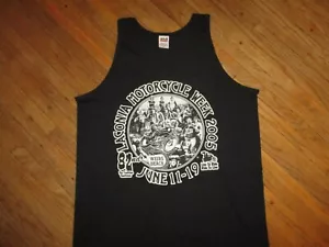 Camiseta sin mangas LACONIA MOTO WEEK 2005 de colección motociclista rally Live To Ride GRANDE - Imagen 1 de 4