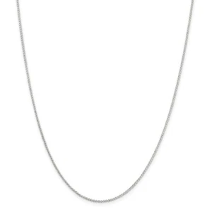 925 Sterling Silver 1.4mm Diamond-cut Rolo Chain; 20 inch; Lobster Clasp - Imagen 1 de 6