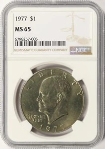 Dólar Eisenhower Ike 1977 $1 NGC MS65 - Imagen 1 de 4