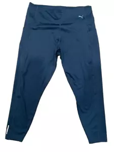 PUMA Women's Parisian Night Blue Train Forever Size XL Tight Activewear Leggings - Picture 1 of 4