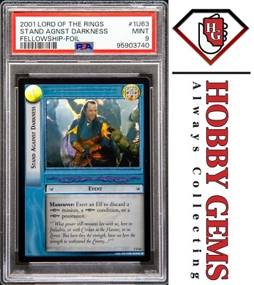 STAND AGAINST DARKNESS PSA 9 2001 Decipher LOTR Fellowship of the Ring Foil 1U63 - Image 1 of 2