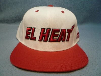 Adidas Miami Heat "El Heat" 2-Tone BRAND NEW Snapback hat cap Noches Ene Be A - Image 1 of 4