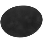 Black Circular Mouse Pad for Office Laptop - Full Moon Design