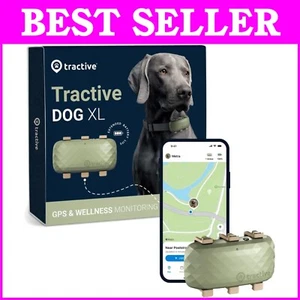 Real-Time GPS Dog Tracker for Large Dogs 50 lbs+ | Health Alerts & Virtual Fence - Picture 1 of 10