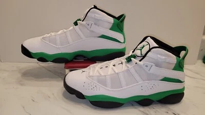 Новый мужчин NIKE AIR JORDAN 6 кольца Lucky зеленый/белый черный туфли 322992-131 читать!! - Изображение 1 из 4