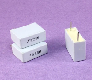 10pcs Mallory  .47uF 250v  Box Capacitor, 10%,   .47K250M - Picture 1 of 1