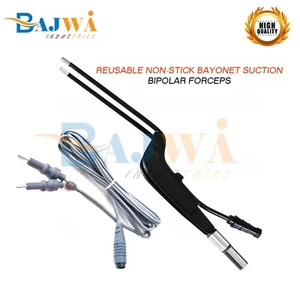 REUSABLE NON-STICK BAYONET SUCTION BIPOLAR FORCEPS 1PC - Picture 1 of 4