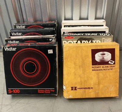 Lote de 8 aserraderos Vivitar Hanimex con bandeja giratoria Foto 1 de 4