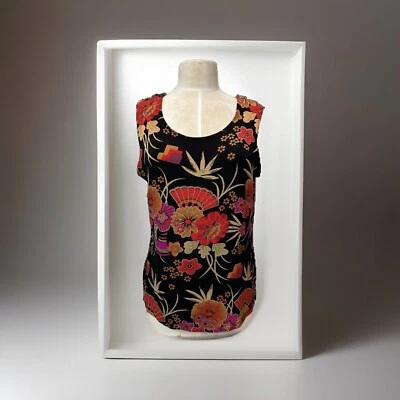 MIRASOL 女式轻便宽松旅行针织背心多色花卉 L? — 第 1/4 张图片