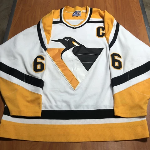 Starter Mario Lemieux Pittsburgh Penguins Robo Pen NHL Jersey Vintage White XXL Cover
