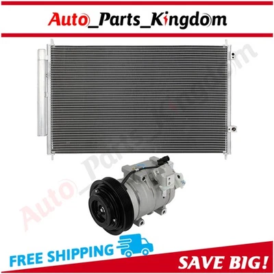 Kit de refrigeración de condensador de CA y compresor de CA para Acura MDX 2007-2013 3,7 L Foto 1 de 4