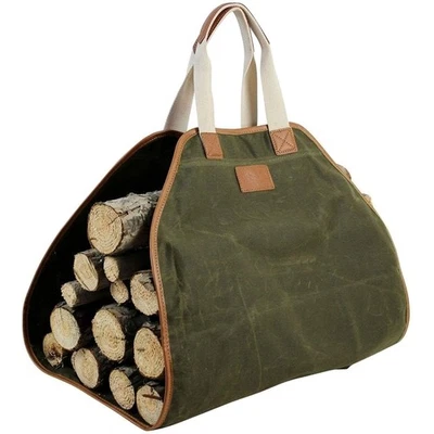Multi-Functional Firewood Carrier - Water-Resistant Canvas Log Tote for Camping - Image 1 of 4