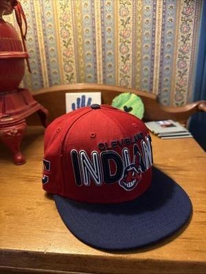 MLB Cleveland Indians New Era 9Fifty Chief Wahoo Neon Lights Red STRAPBACK NWOT - Image 1 of 4