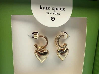Pendientes colgantes Kate Spade New York X Target oro globo corazón Foto 1 de 4