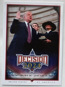 2024 DECISION RAINBOW FOIL VERSION DONALD TRUMP SWORN IN JAN 20 BASE CARD #205 - Picture 1 of 2