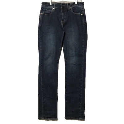 Volcom Solver Modern Straight Stretch Denim Mens 31 Dark Wash Skater Distressed - Image 1 of 4