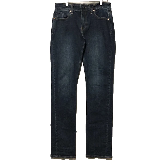 Volcom Solver Modern Straight Stretch Denim Mens 31 Dark Wash Skater Distressed - Image 1 of 4
