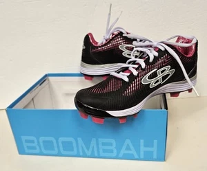 Damen Softball Kunststoff Stollen NEU schwarz/pink Boombah Größe 8 - Bild 1 von 11