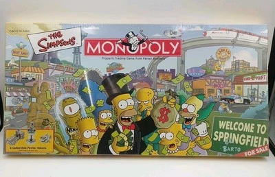 Simpsons Monopoly Edition 2001 Welcome To Springfield - NEW FACTORY SEALED - Image 1 of 4