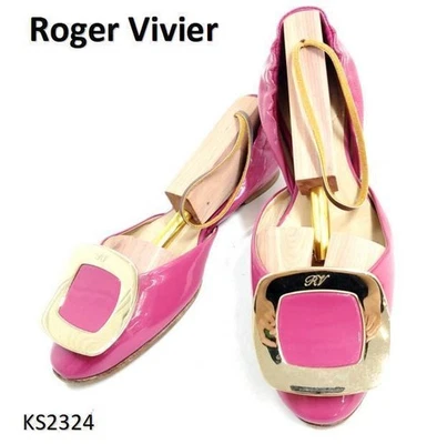 Zapatos Roger Vivier para mujer 5,0 EE. UU. charol esmaltado planos separados E edición limitada Foto 1 de 4